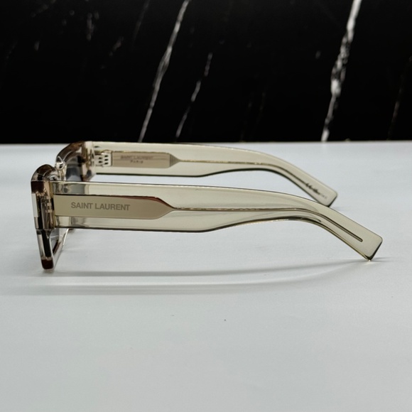 NEW SL572 003 SAINT LAURENT BEIGE GREY SL 572 003 SQUARE UNISEX SUNGLASSES - Picture 6 of 10